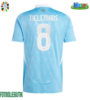 Belgien Youri Tielemans #8 Bortatröja EM 2024 Kortärmad